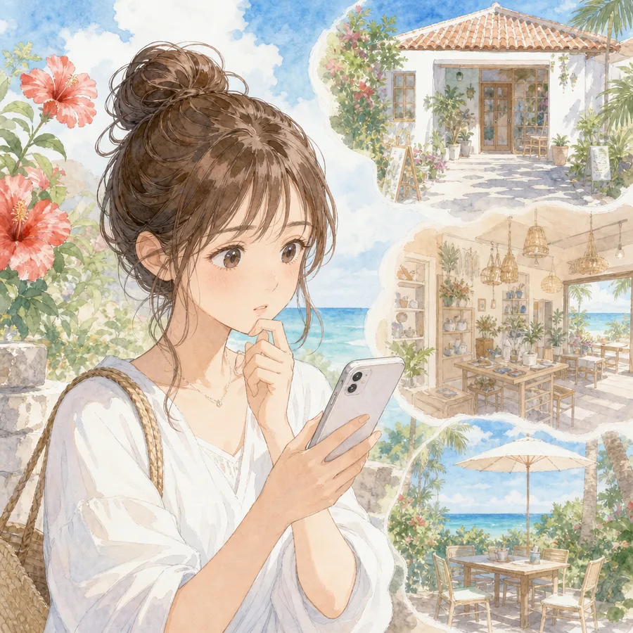 店内の魅力がスマホでは伝わりきらない様子